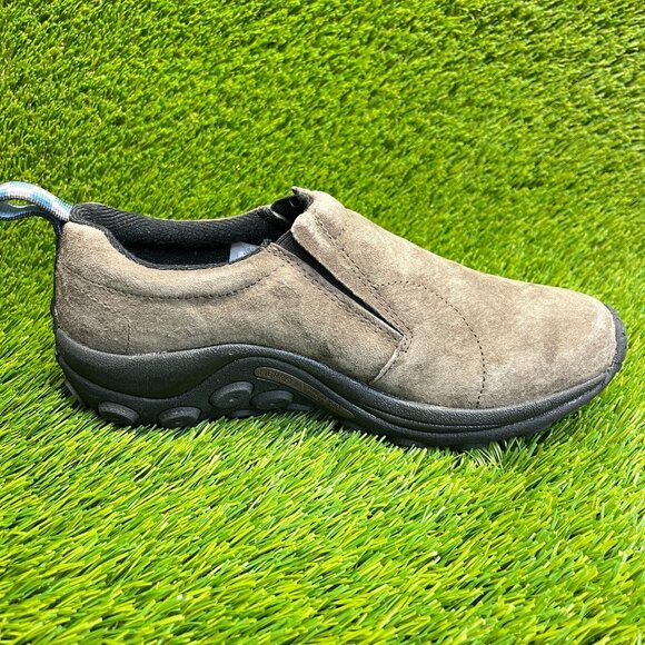 Merrell Jungle Moc Mens Size 7.5 Brown Black Casual Walking Suede Slip On Shoes
